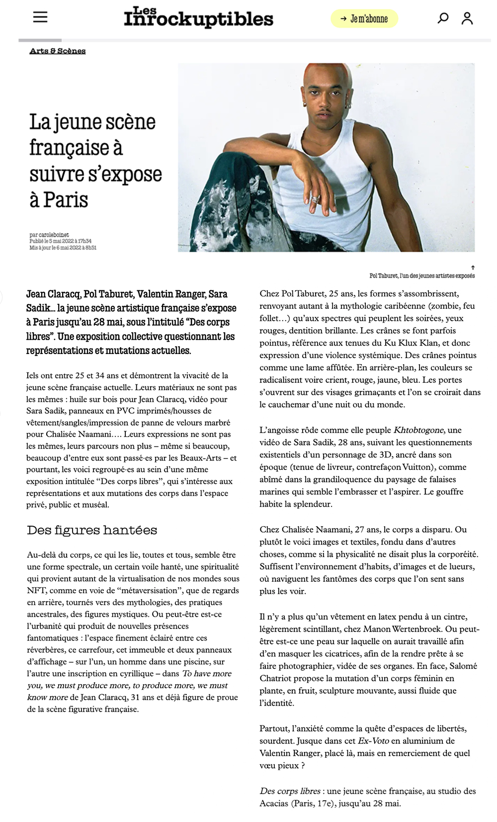 La jeune scène française à suivre s’expose à Paris