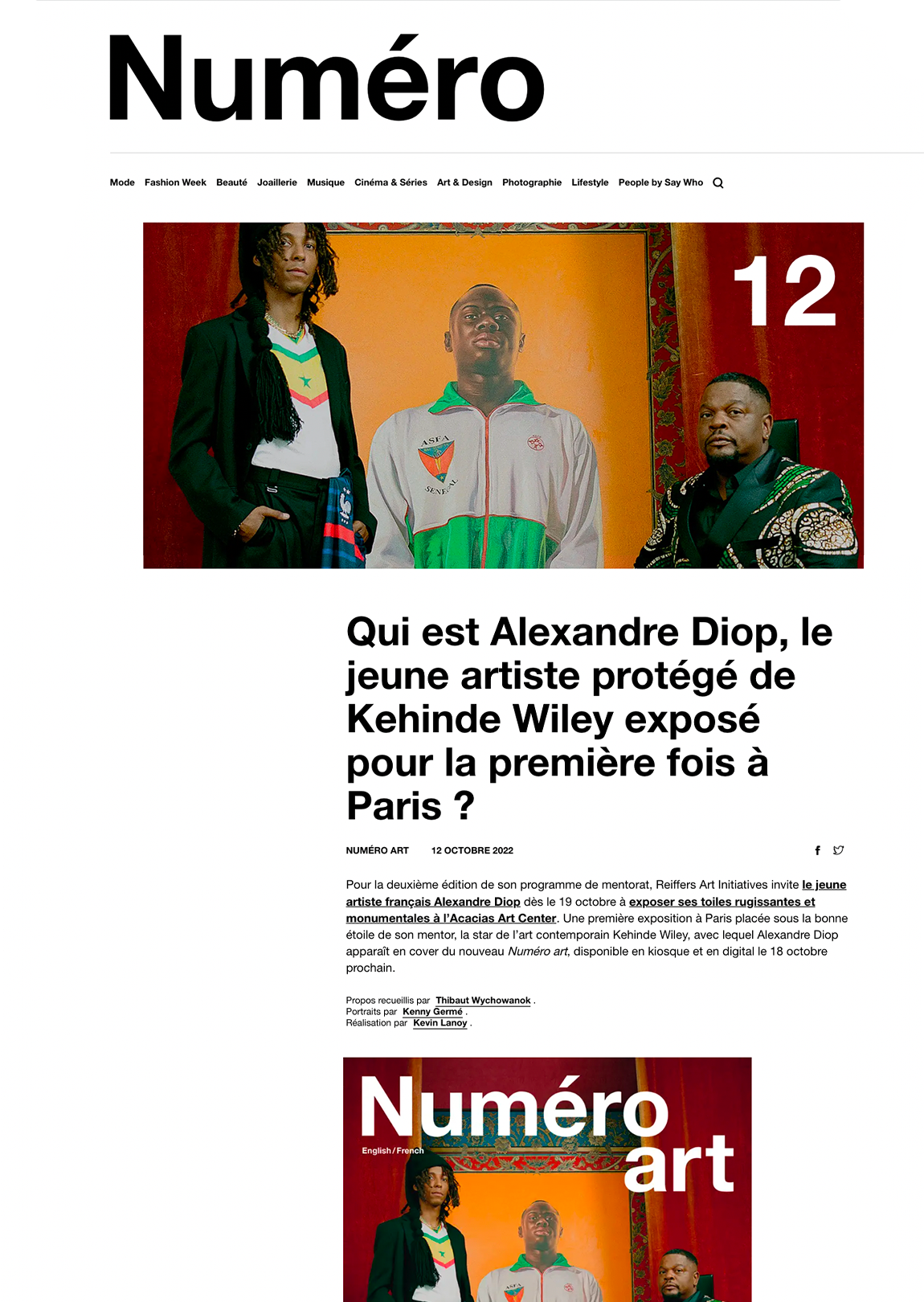 Qui est Alexandre Diop, le jeune artiste protégé de Kehinde Wiley exposé pour la première fois à Paris ?