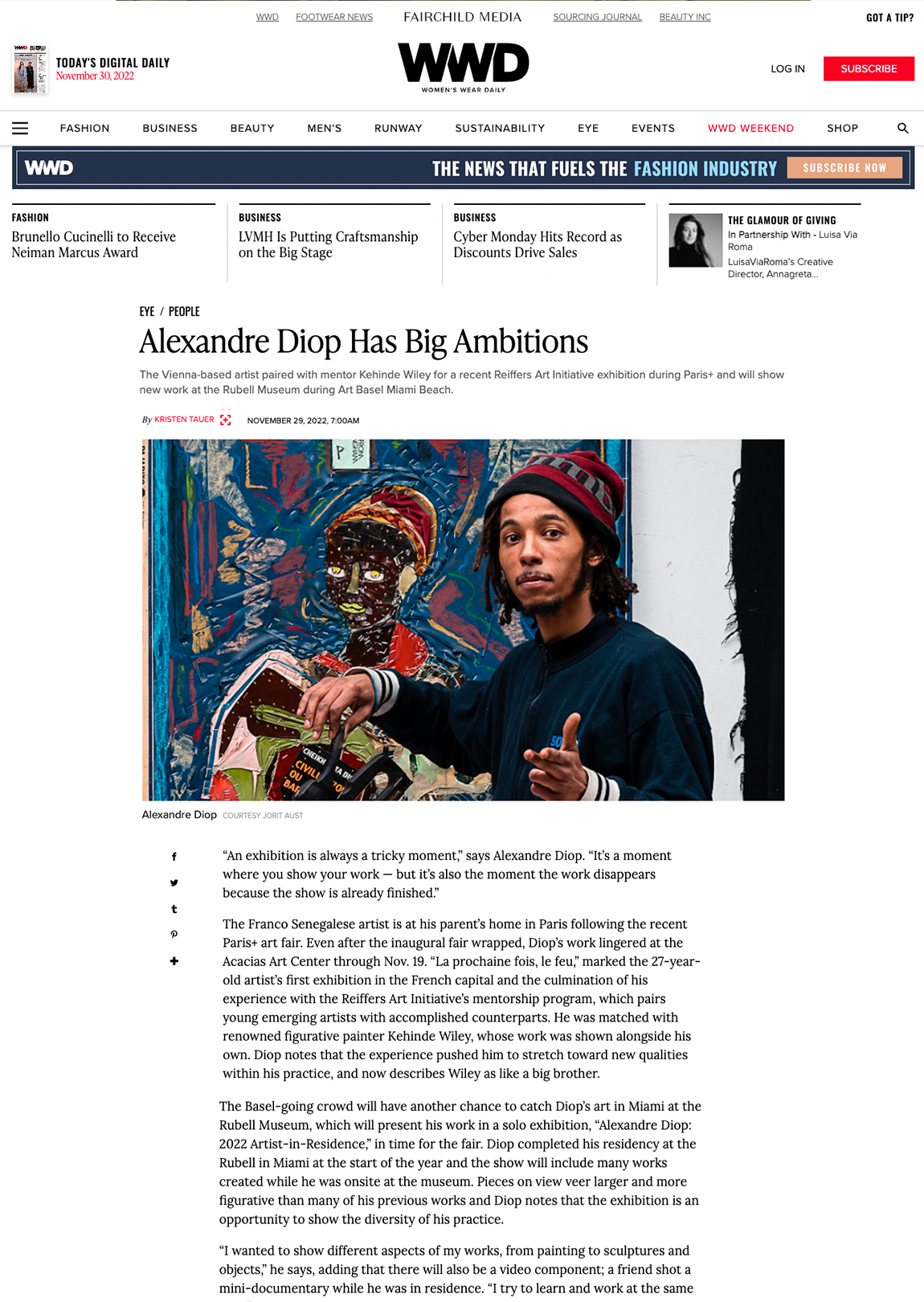 Alexandre Diop Has Big Ambitions