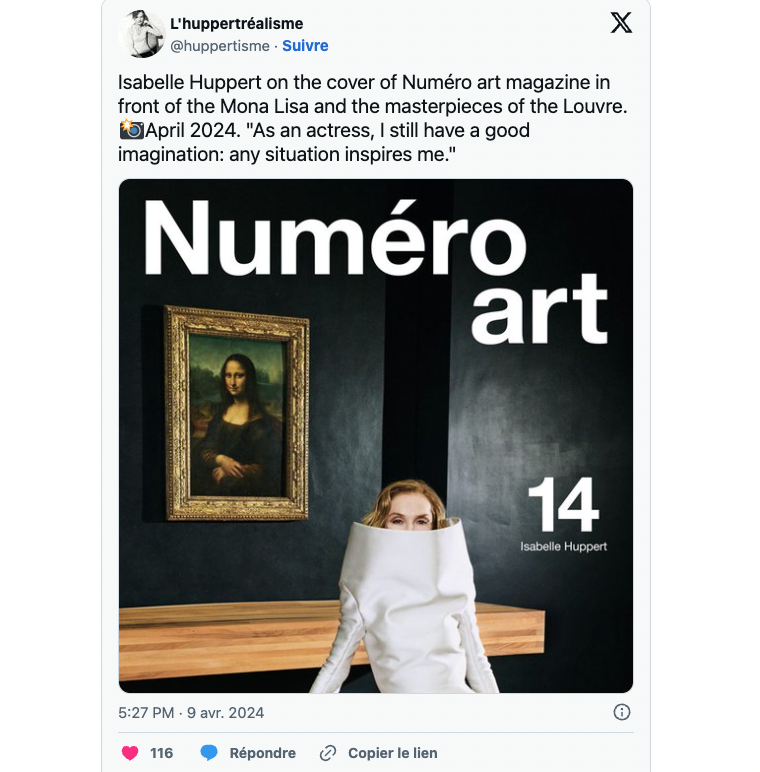 Une nuit au musée : Isabelle Huppert, la Joconde et la robe de mariée sculpturale