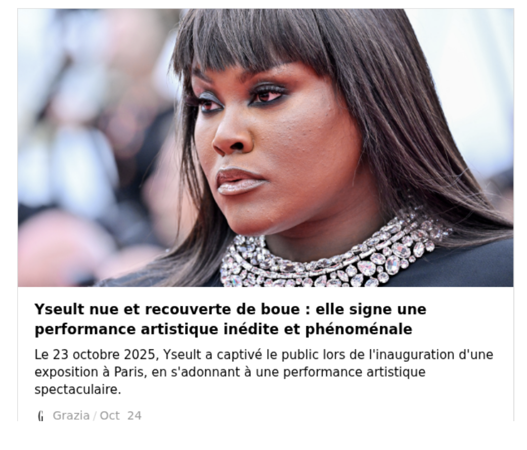 Yseult nue et recouverte de boue : elle signe une performance artistique inédite et phénoménale