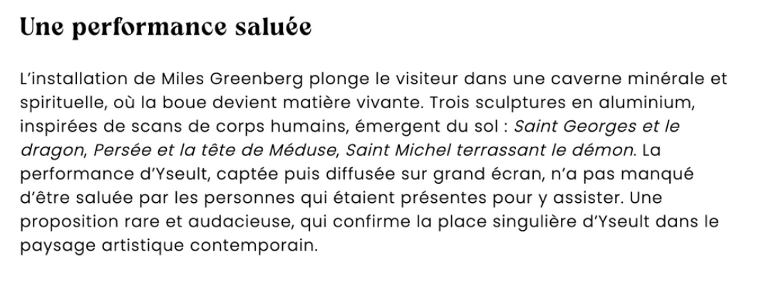 Yseult nue et recouverte de boue : elle signe une performance artistique inédite et phénoménale