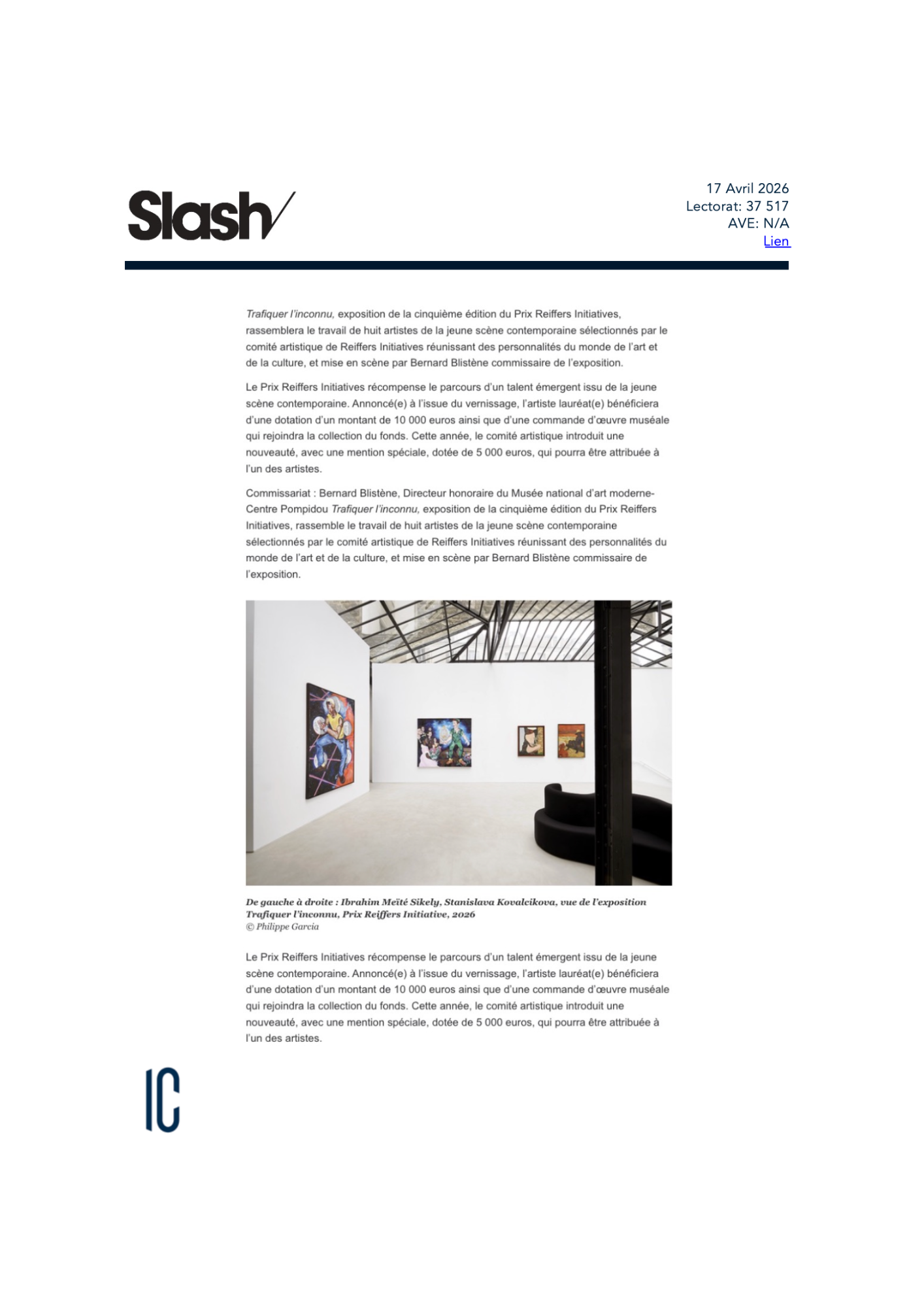 Prix Reiffers Initiatives 2026 - Trafiquer l'inconnu